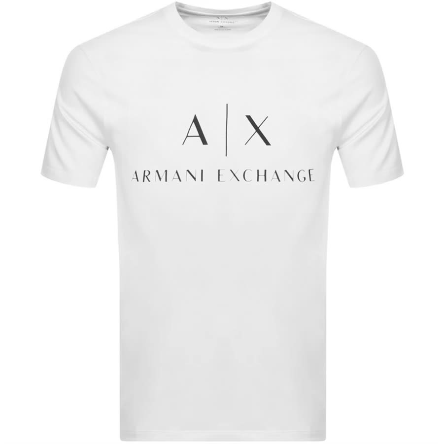 Alternative Image for ProductArmani Exchange Slim Crew Neck Logo T Shirt White1